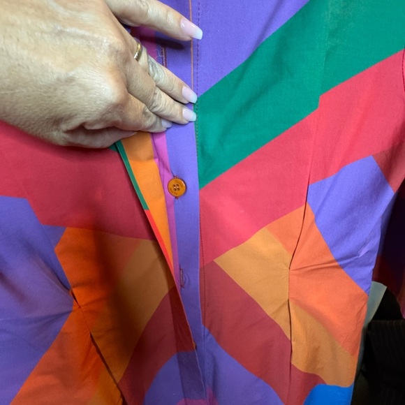 Farm Rio Amanda Stripes Colorful Mini Tiered Ruffles Dress - Picture 8 of 10